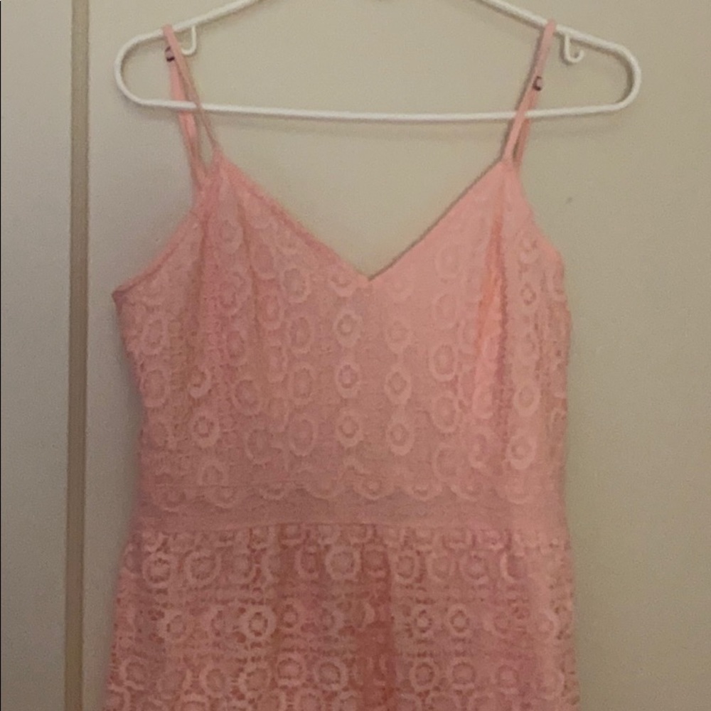 NWT Abercrombie & Fitch pink laced dress size: L - Picture 2 of 10